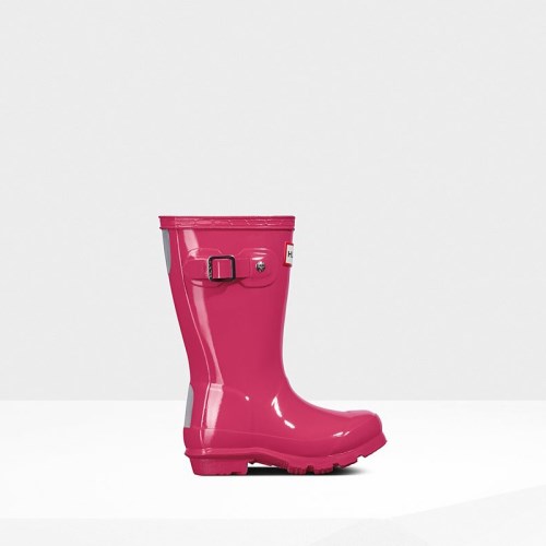 Hunter Original Gloss Rain Boots For Kids - NZ Z4736